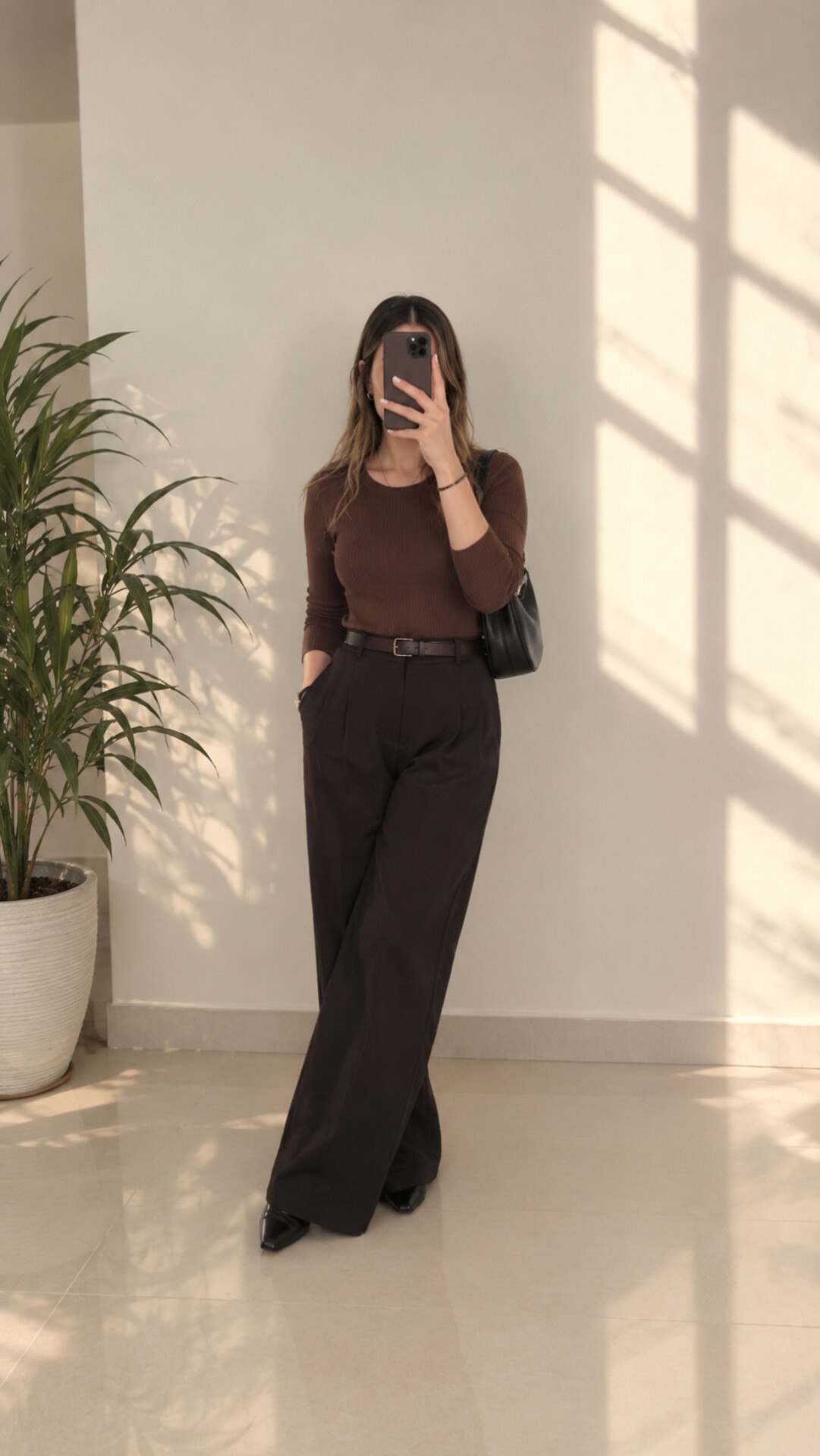 شلوار پارچه ای زنانه واید لگ